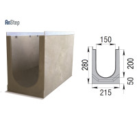 Бетонный лоток ЛВК М Light 150 № 10/0