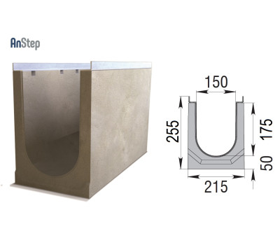 Бетонный лоток ЛВК М Light 150 № 5/0